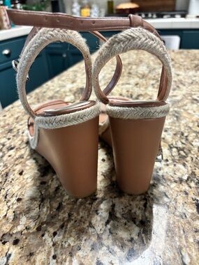 Dolce Vita Brown/Tan Espadrille Wedge Sandals